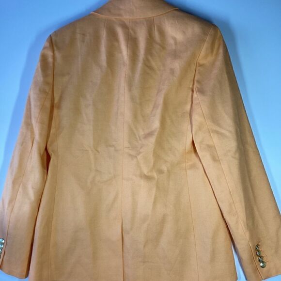 J Crew Helena in stretch linen blend Costal sunset bright orange Size 2 - Picture 10 of 16